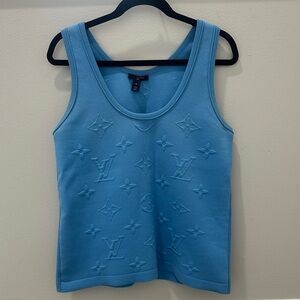 Louis Vuitton Blue 3D Tank Top